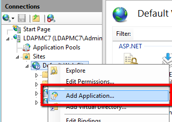 Add Application Button